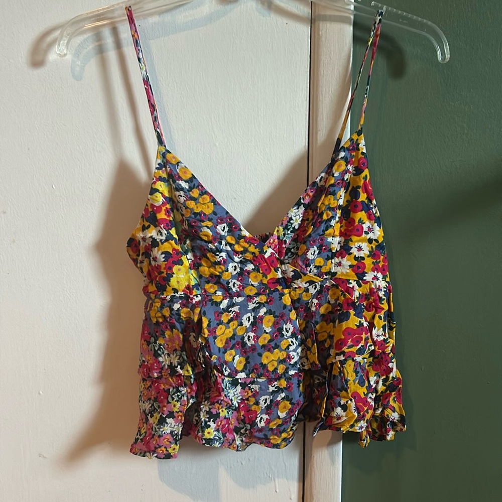 Aqua Floral Tank